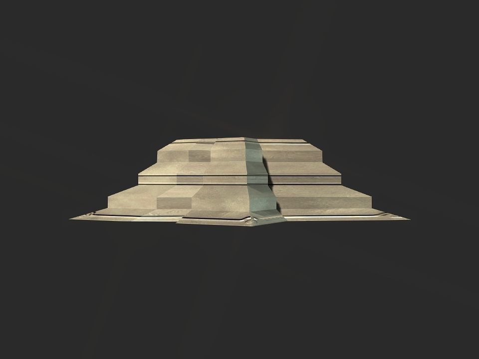 X block hollowed pyramid  3D print model_34