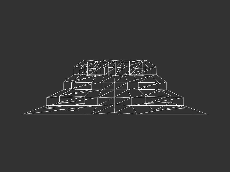 X block hollowed pyramid  3D print model_32