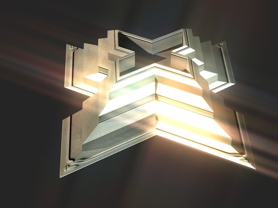 X block hollowed pyramid  3D print model_7