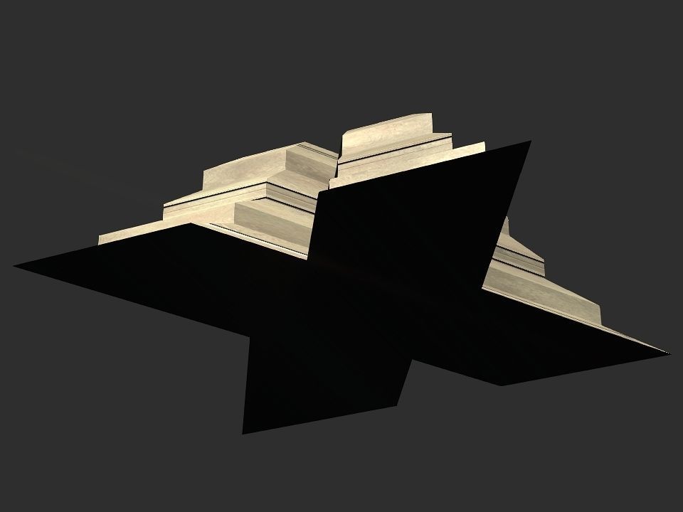X block hollowed pyramid  3D print model_25
