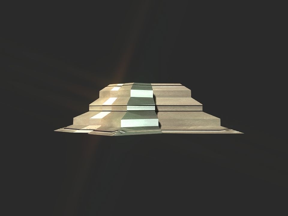X block hollowed pyramid  3D print model_38