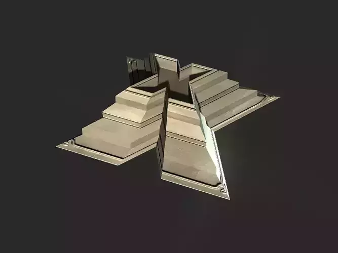 X block hollowed pyramid  3D print model