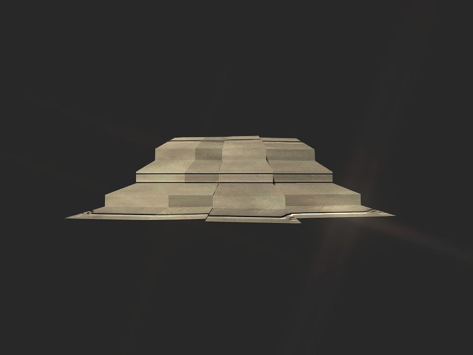 X block hollowed pyramid  3D print model_23