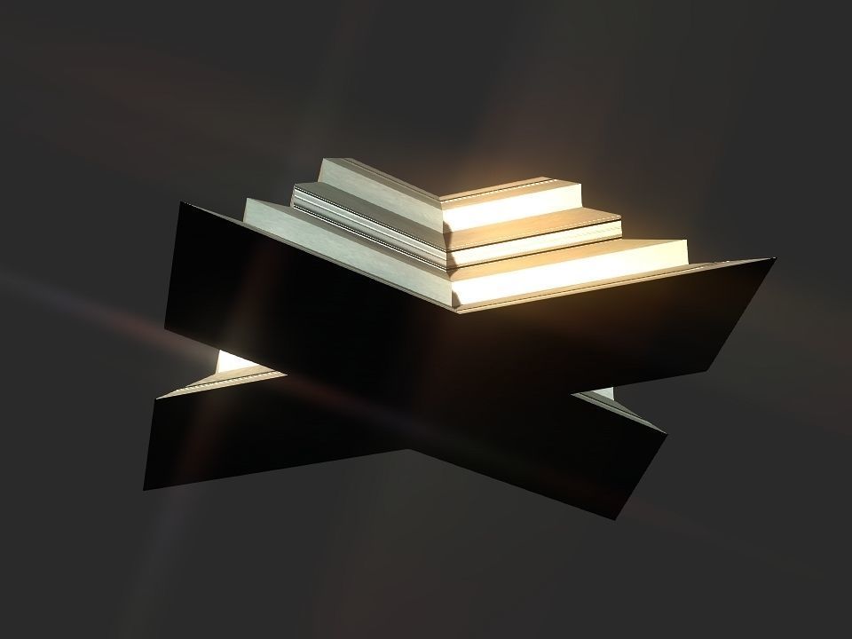 X block hollowed pyramid  3D print model_28