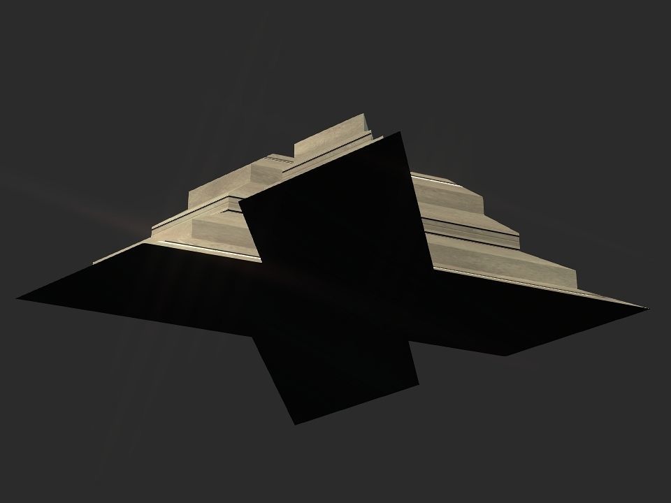 X block hollowed pyramid  3D print model_26