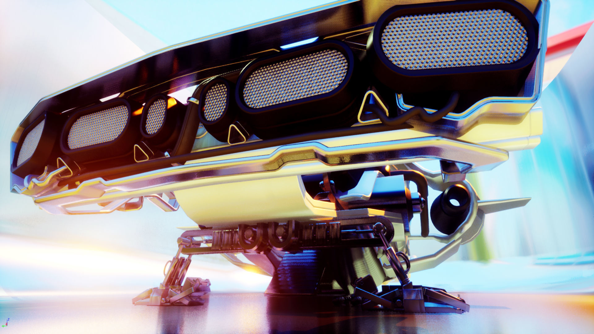 Arrow Carbine Spaceship 3D model_2