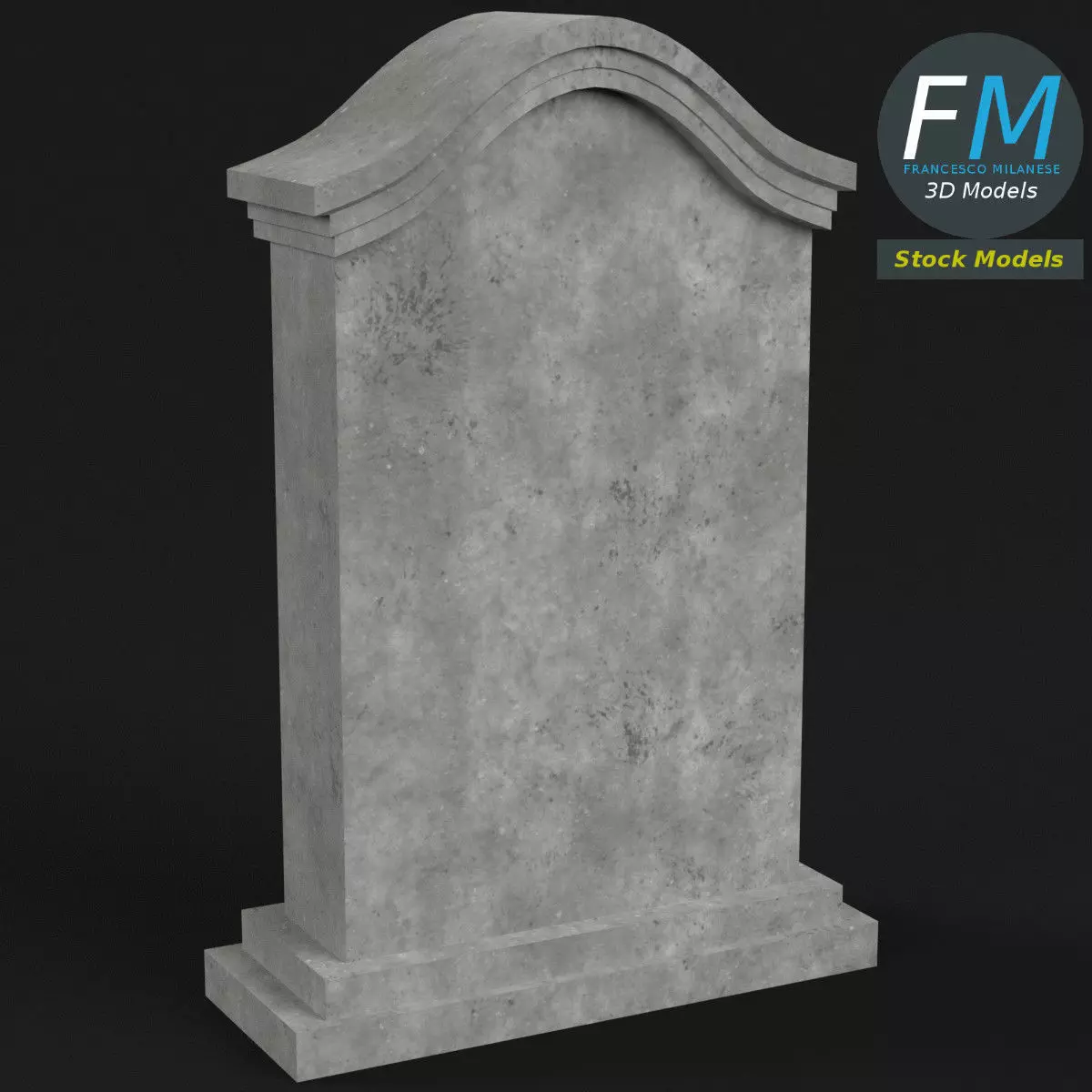 Tombstone 3 3D model_0