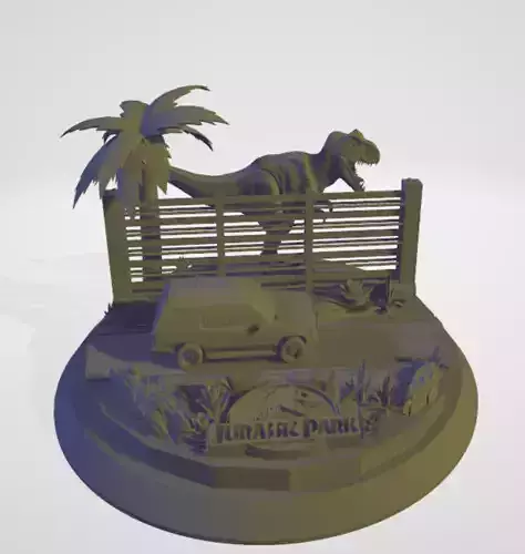 Jurassic Park Statue