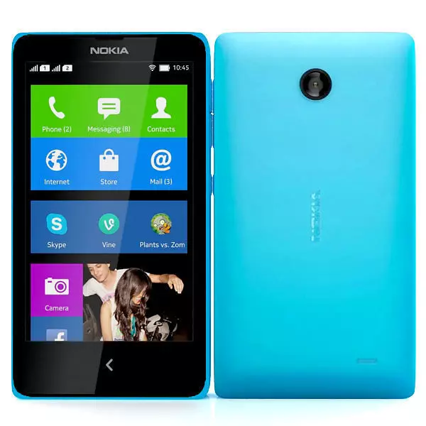 Nokia X Blue 3D model_0