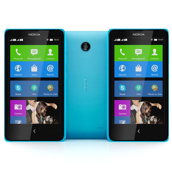 Nokia X Blue 3D model_3