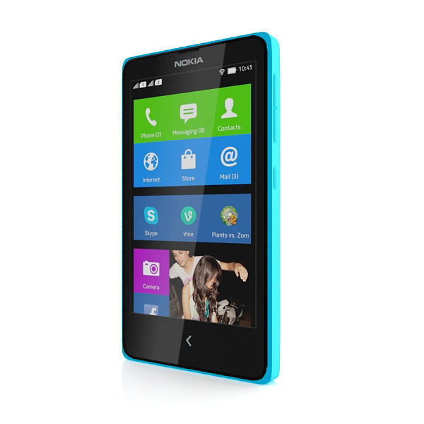 Nokia X Blue 3D model_8
