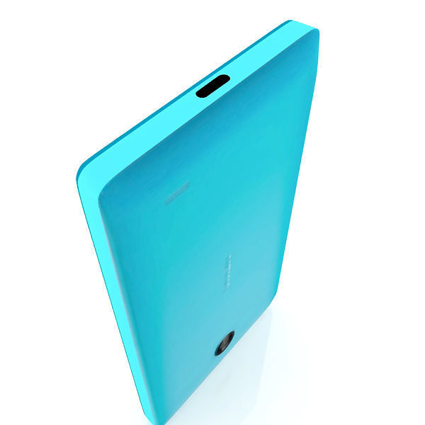 Nokia X Blue 3D model_11