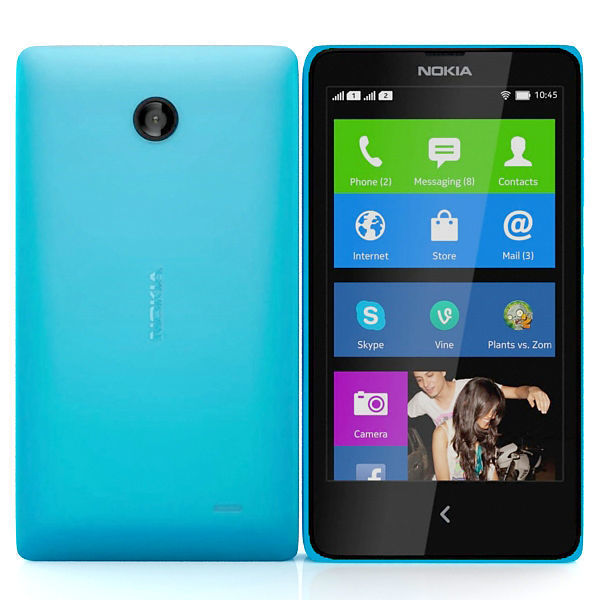 Nokia X Blue 3D model_1