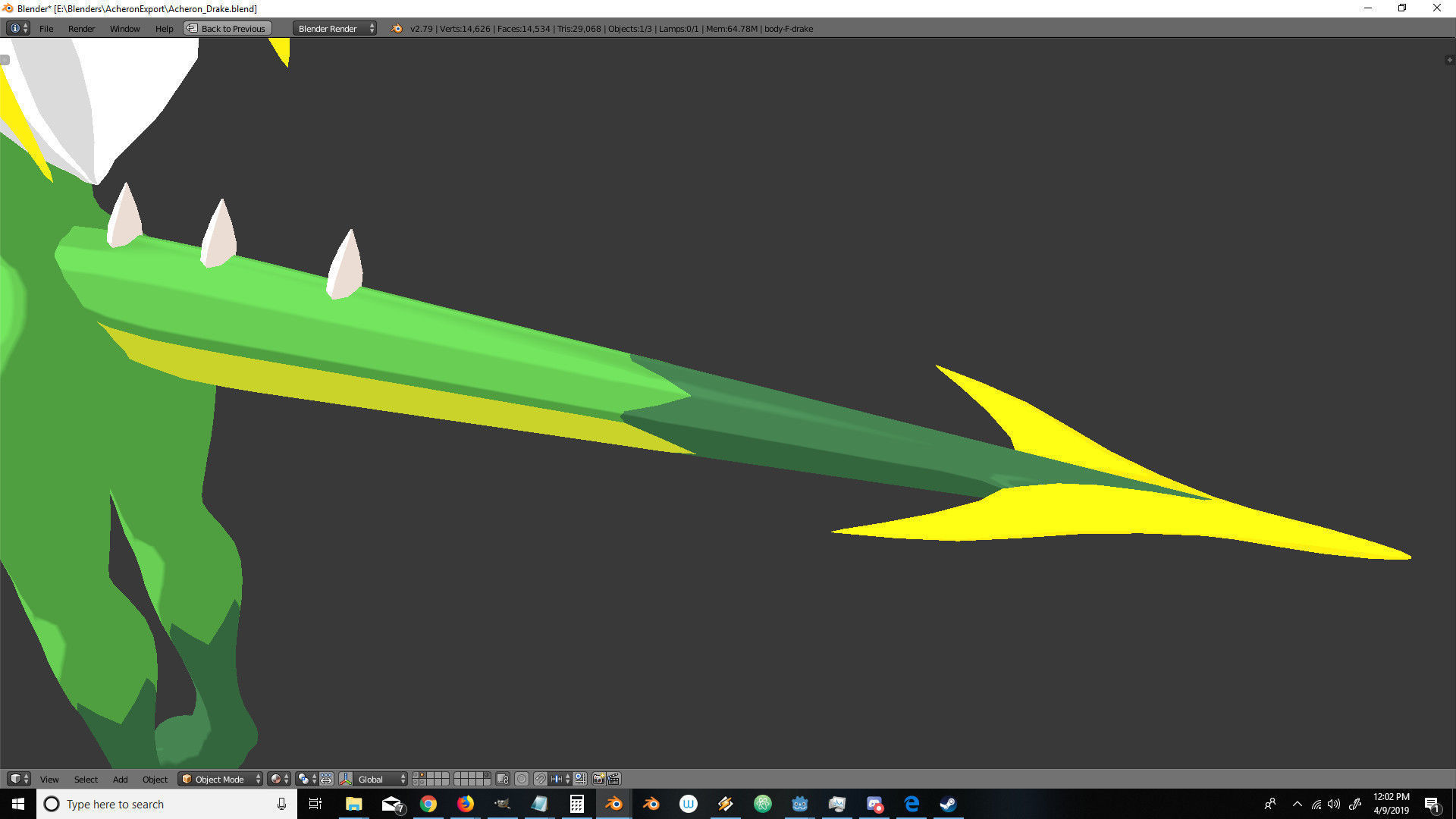 Acheron Drake Clean Low-poly 3D model_22