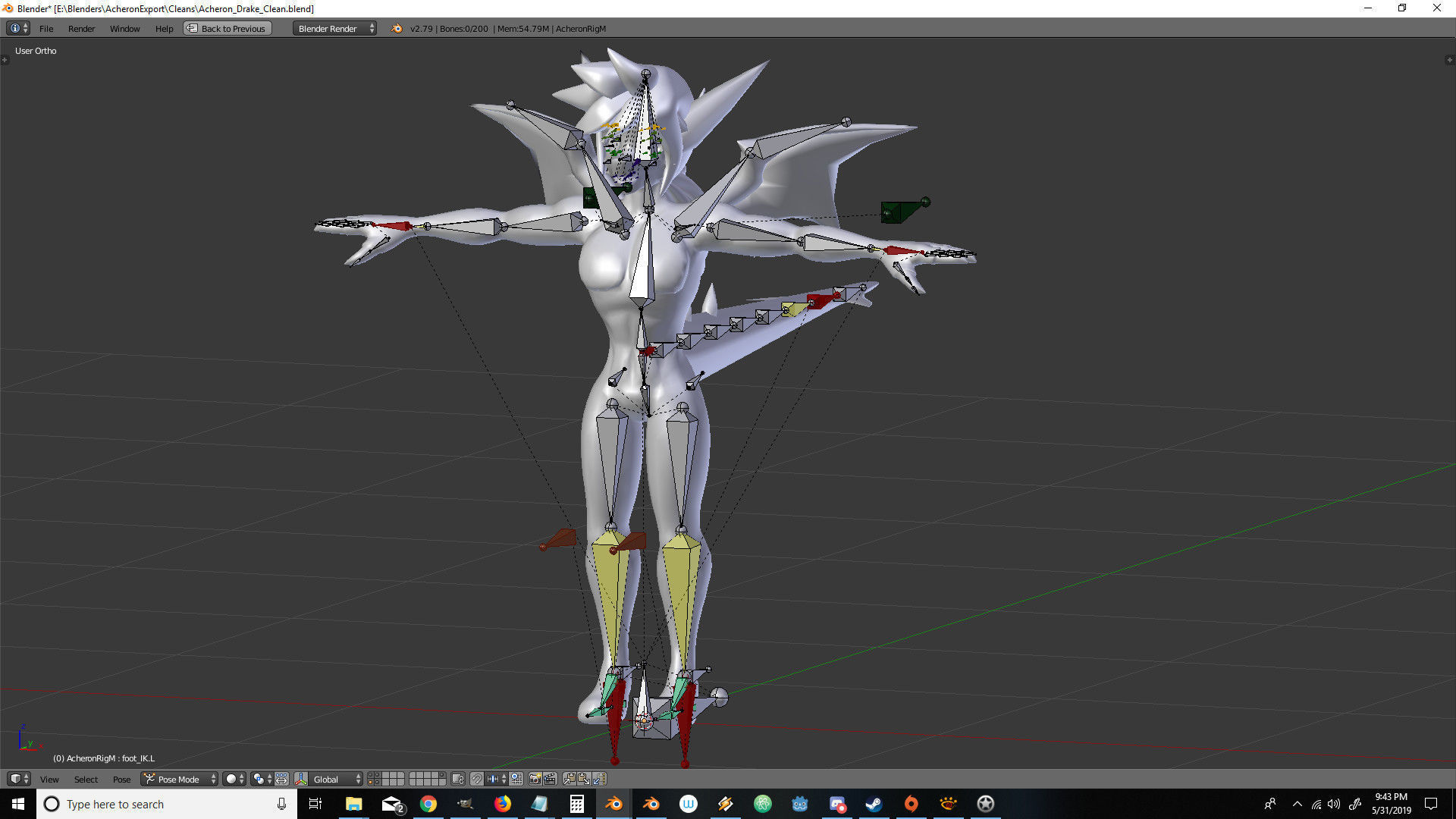 Acheron Drake Clean Low-poly 3D model_18