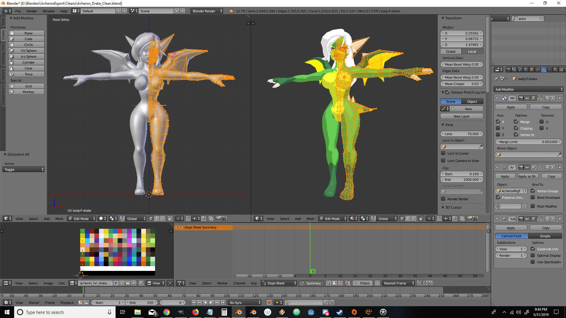 Acheron Drake Clean Low-poly 3D model_21