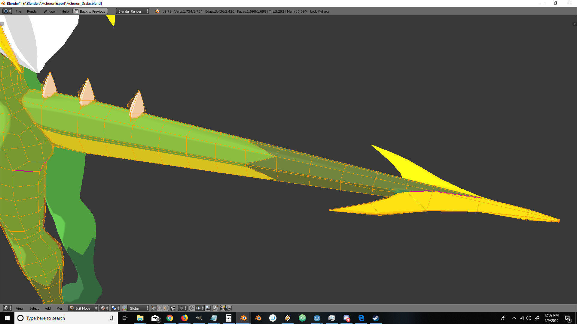 Acheron Drake Clean Low-poly 3D model_23