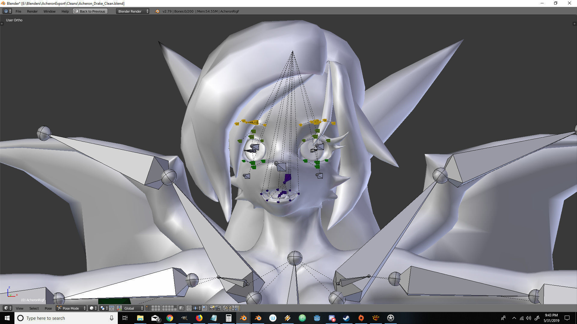 Acheron Drake Clean Low-poly 3D model_19