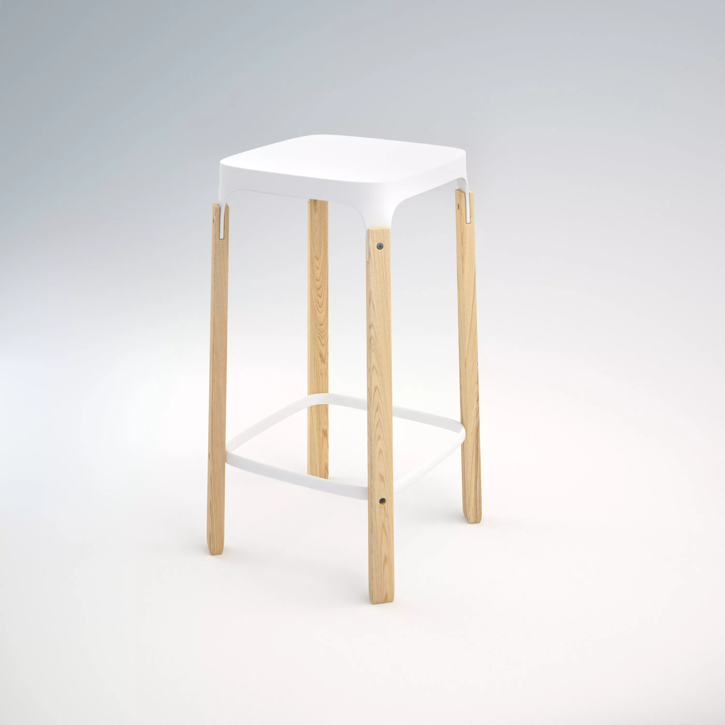 Bar Stool Chair 3D model 3D model_0
