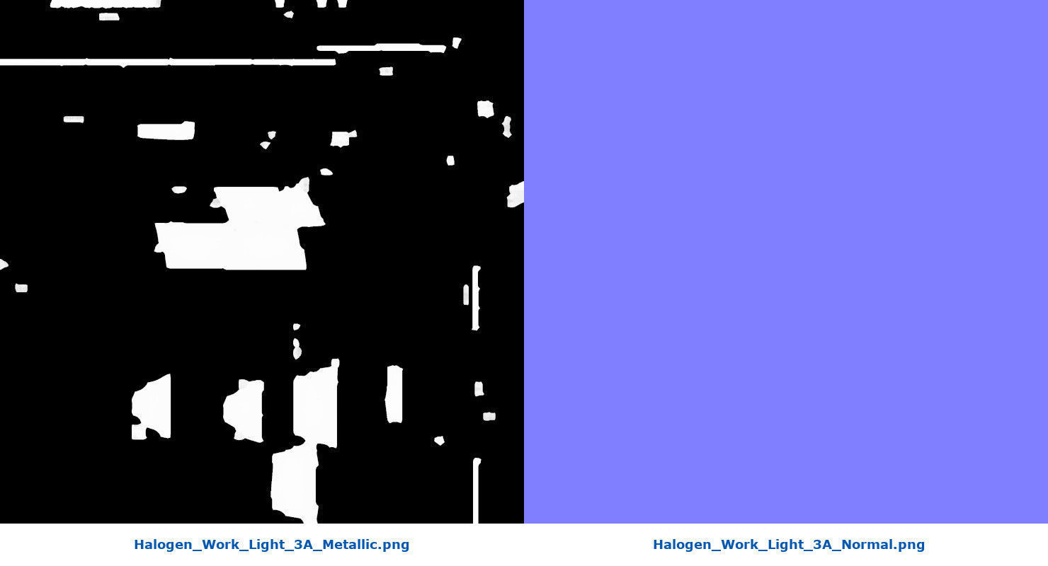 Halogen Work Light 3A Low-poly 3D model_15