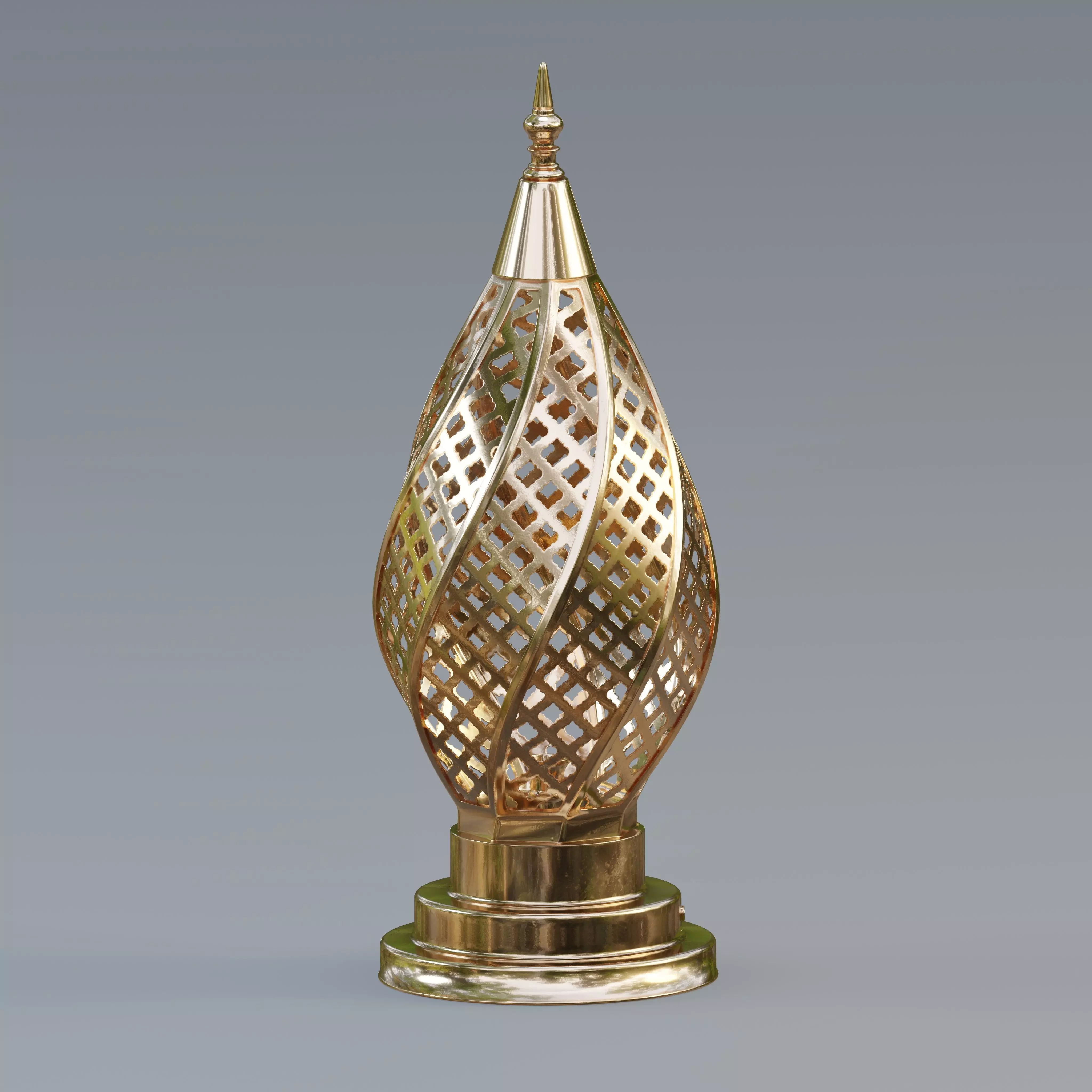 Moroccan Twisted Table Lamp 3D model_0