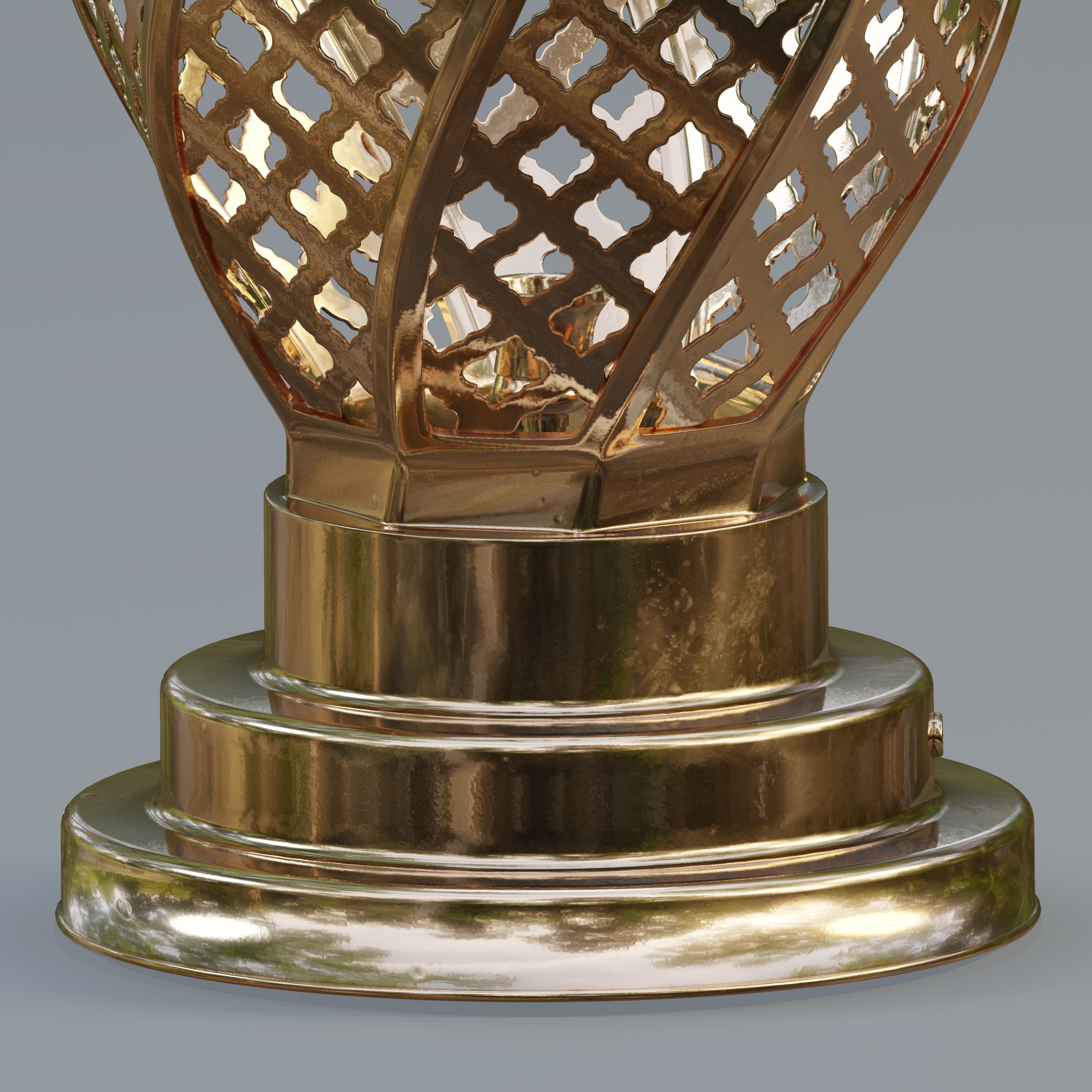 Moroccan Twisted Table Lamp 3D model_3