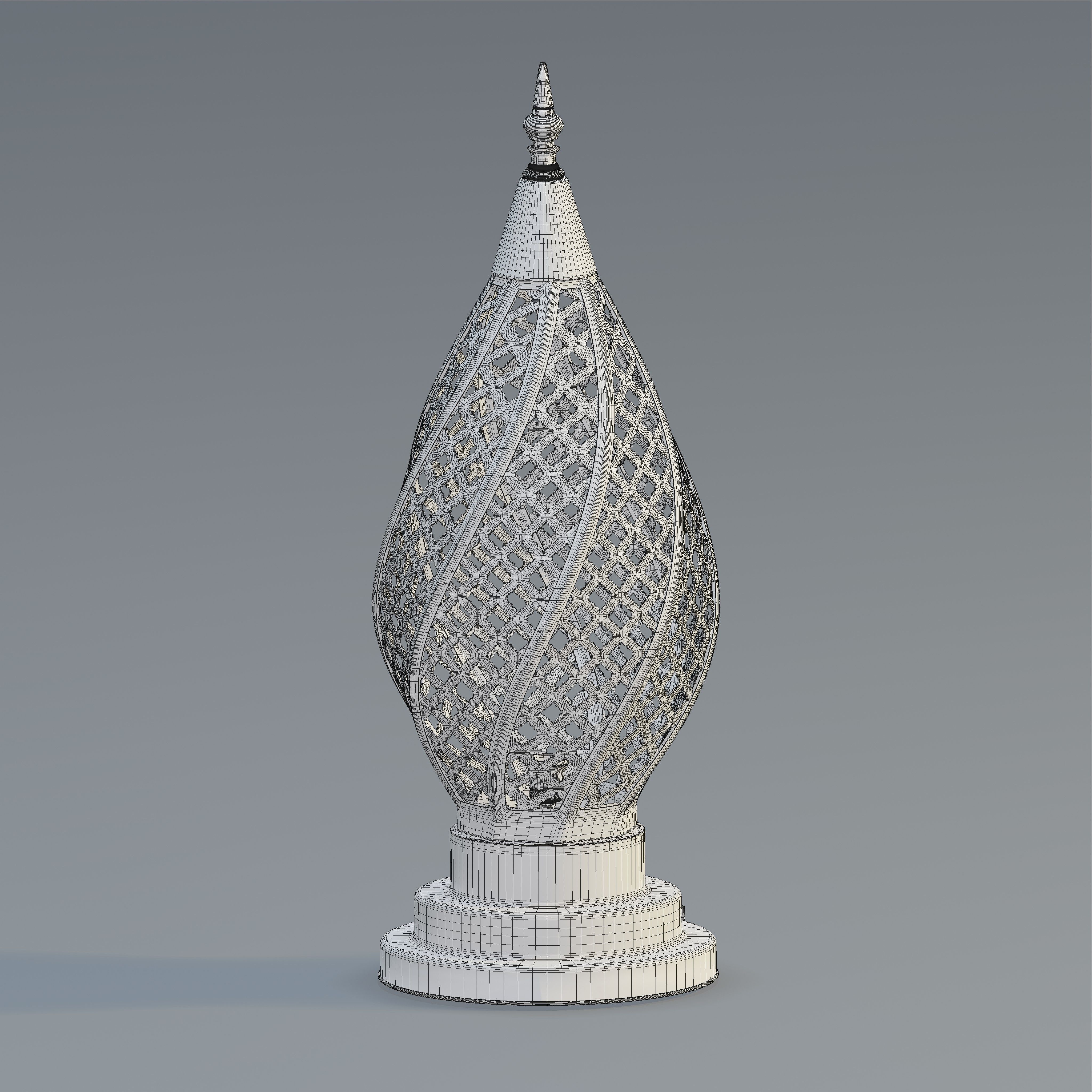 Moroccan Twisted Table Lamp 3D model_4