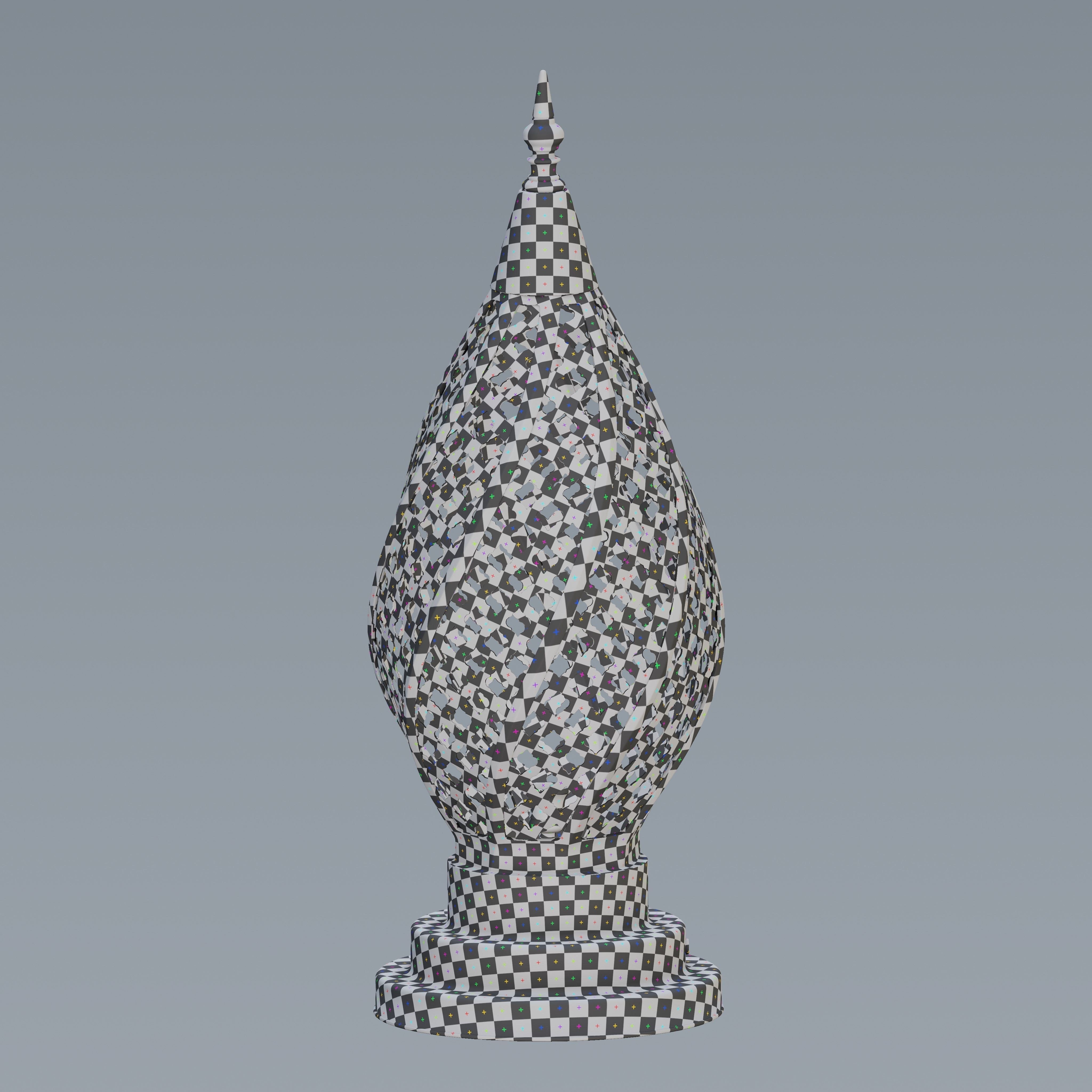 Moroccan Twisted Table Lamp 3D model_7