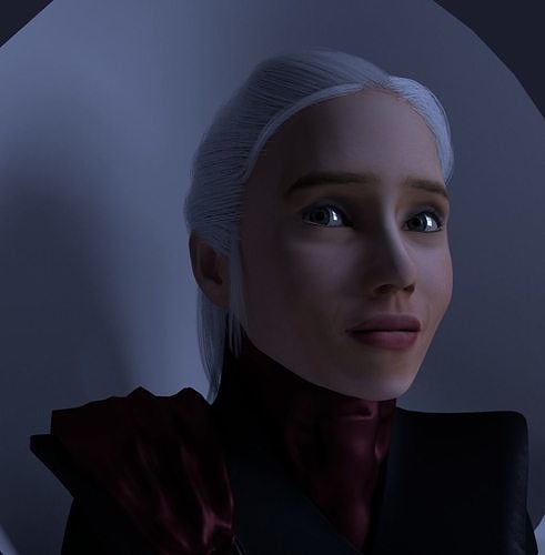 Daenerys Targaryen Face emotions Game of Thrones Low poly Low-poly 3D model