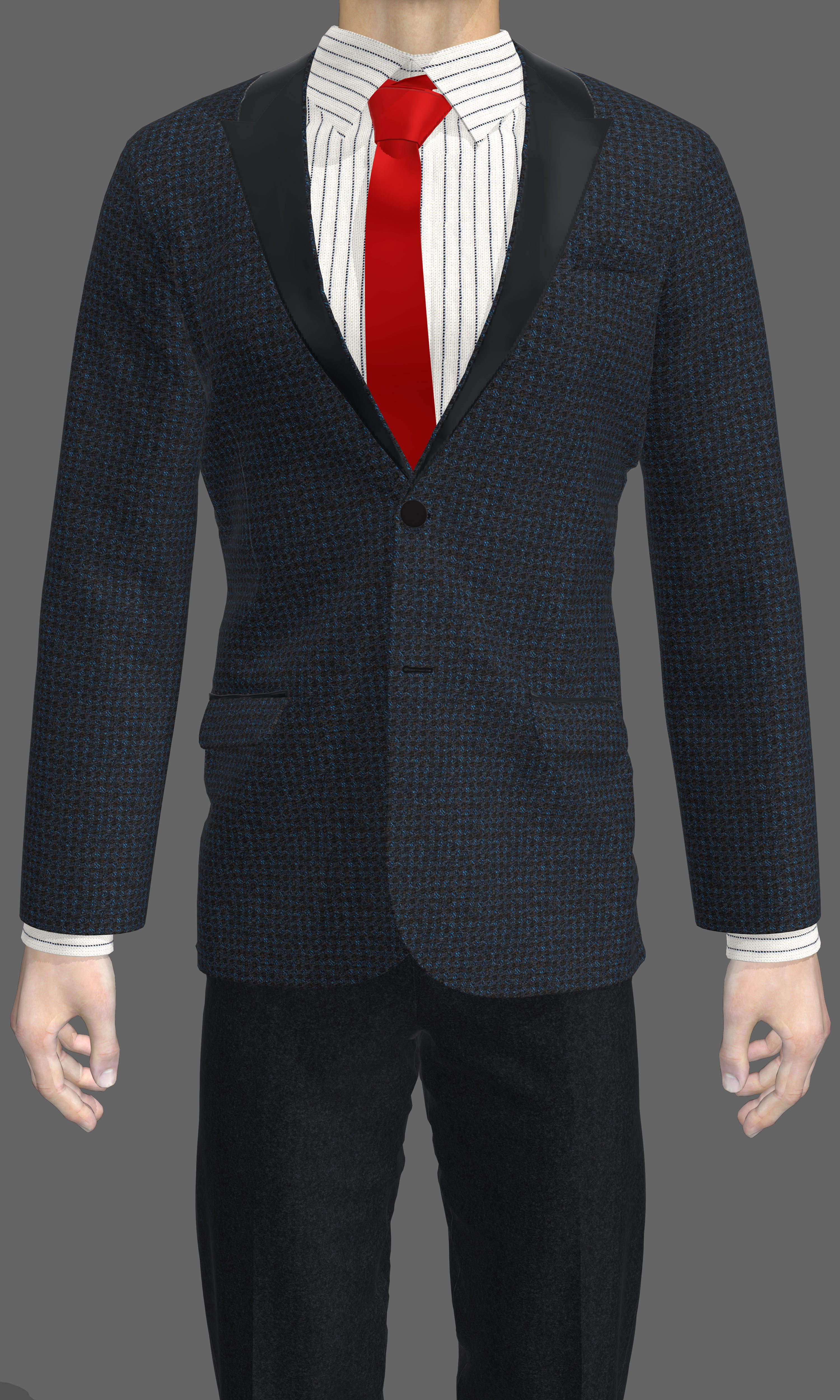 Men Suit 3D model_1