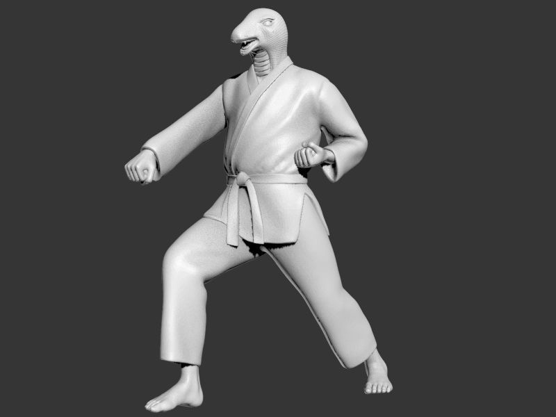 Snake Zenkutsu Dachi Stance 3D print model_6