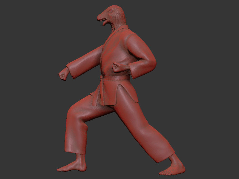 Snake Zenkutsu Dachi Stance 3D print model_7