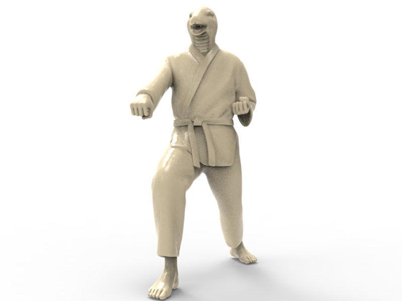 Snake Zenkutsu Dachi Stance 3D print model_5
