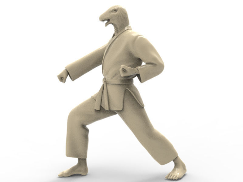 Snake Zenkutsu Dachi Stance 3D print model_1