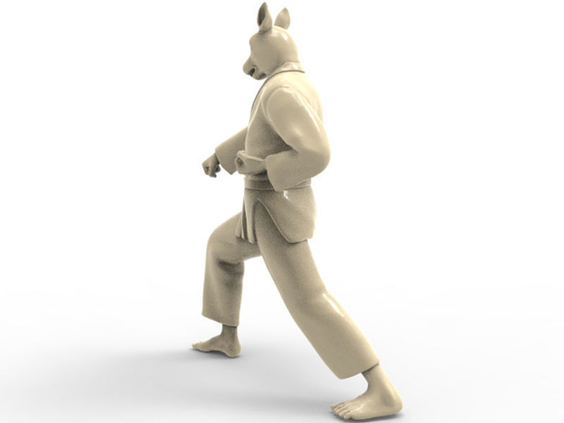 Rabbit Zenkutsu Dachi Stance 3D print model_2