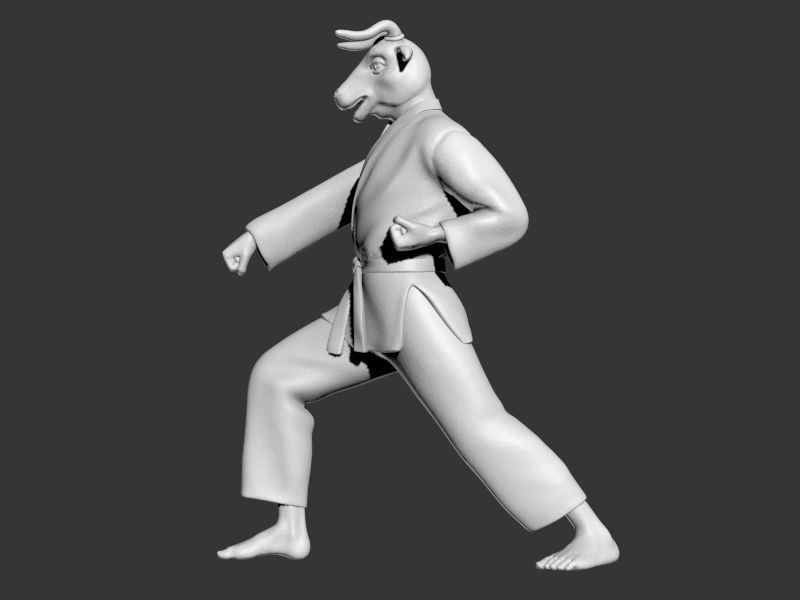 Ox Zenkutsu Dachi Stance 3D print model_6