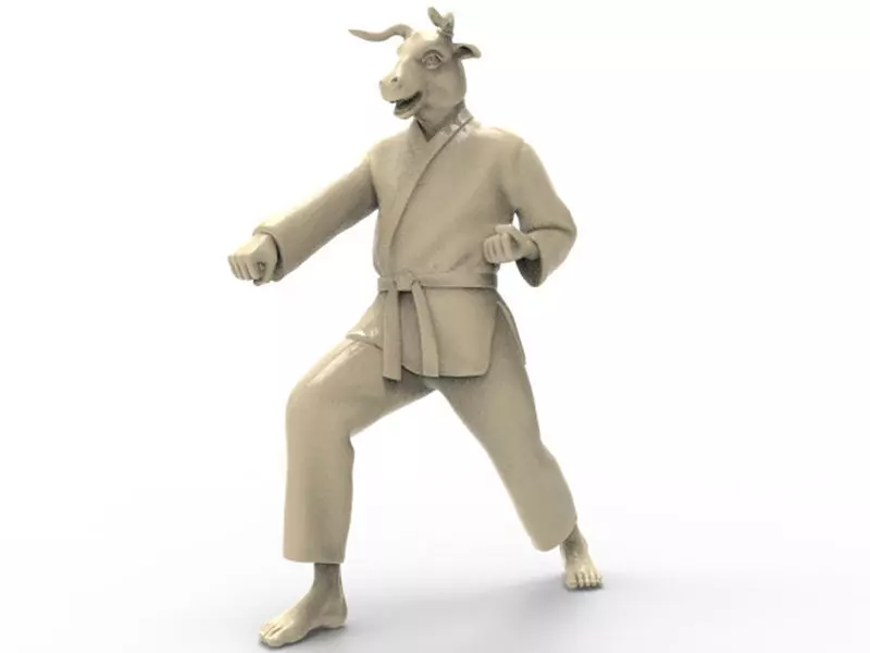 Ox Zenkutsu Dachi Stance 3D print model_0