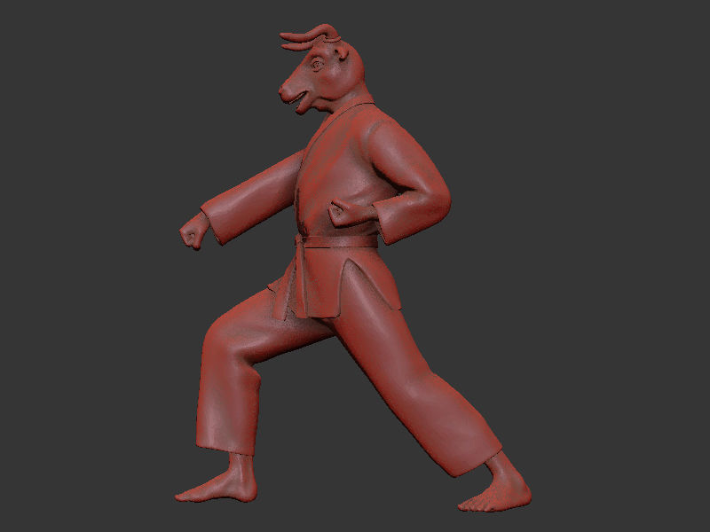 Ox Zenkutsu Dachi Stance 3D print model_7