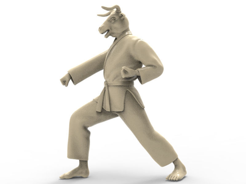 Ox Zenkutsu Dachi Stance 3D print model_1