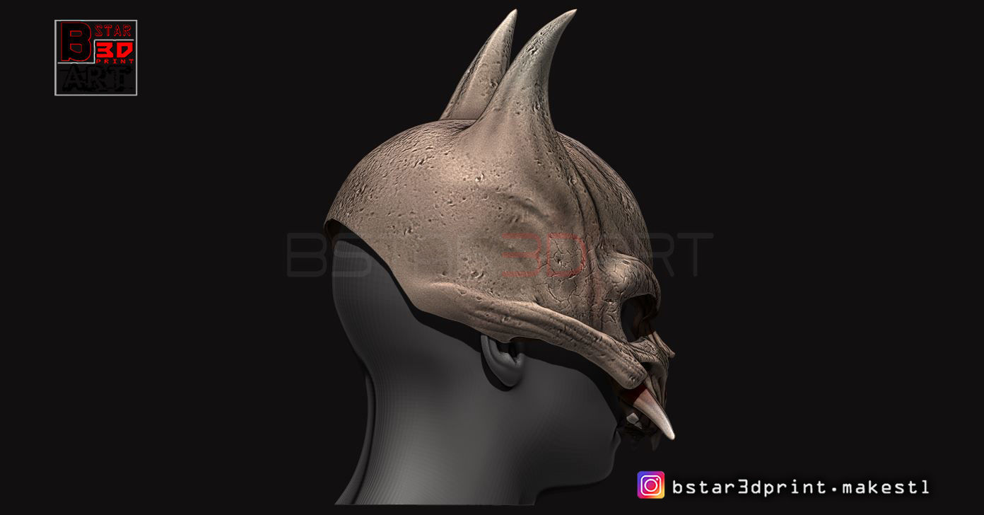 Oni Skull Mask - Hannya Mask-Devil Mask For cosplay 3D print model_3