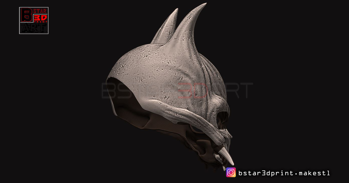 Oni Skull Mask - Hannya Mask-Devil Mask For cosplay 3D print model_15