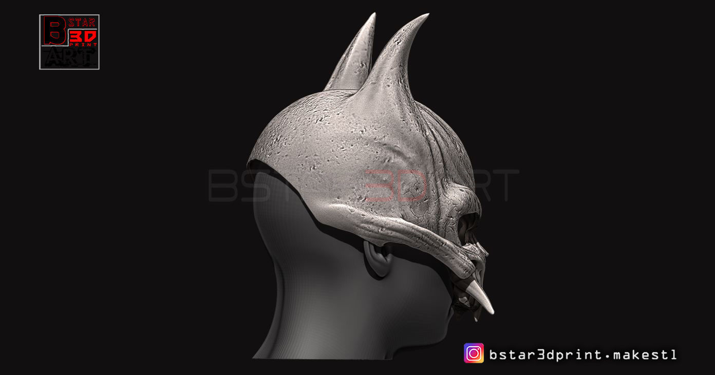 Oni Skull Mask - Hannya Mask-Devil Mask For cosplay 3D print model_22