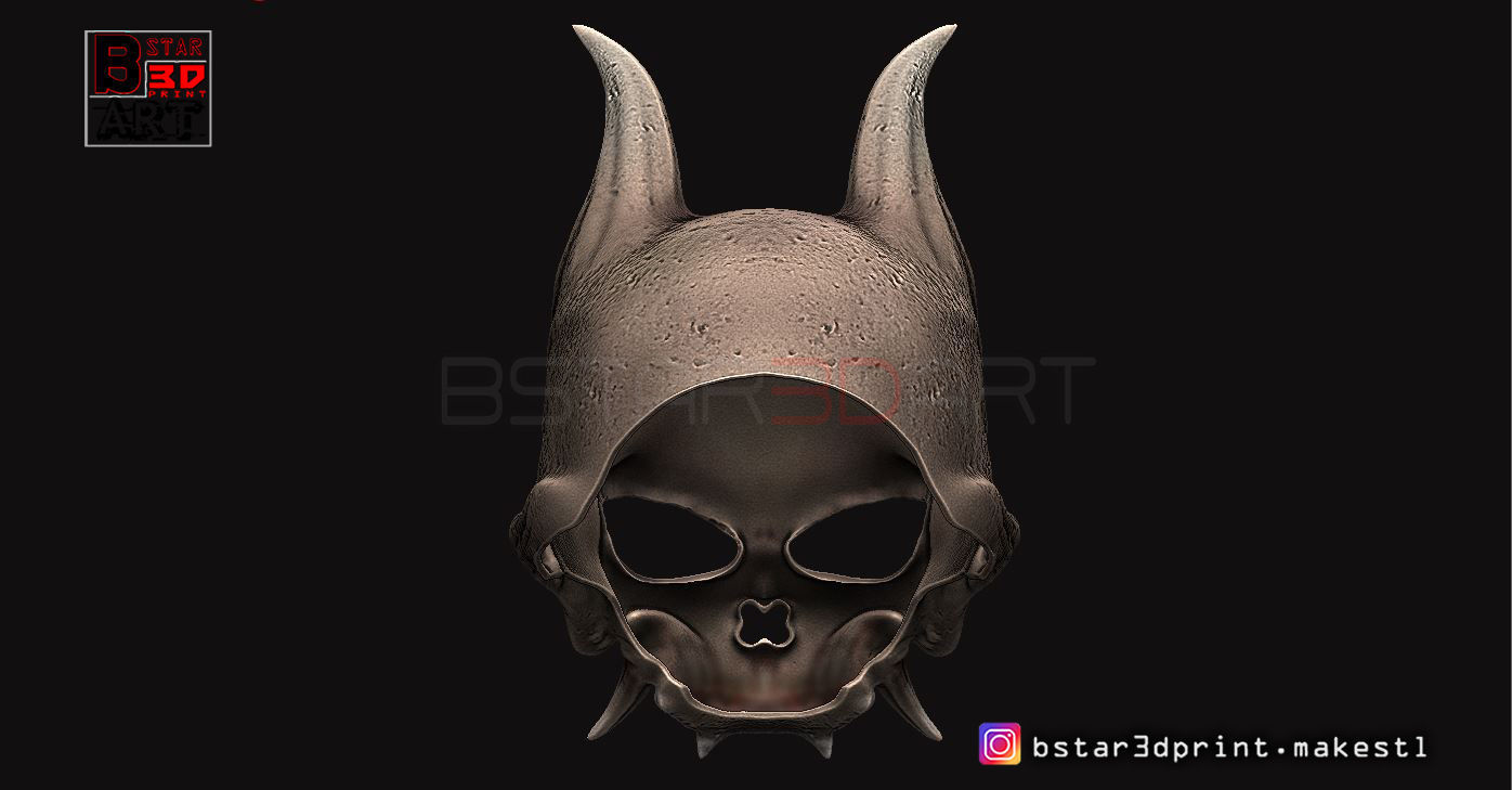 Oni Skull Mask - Hannya Mask-Devil Mask For cosplay 3D print model_8