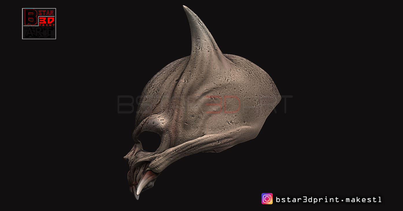 Oni Skull Mask - Hannya Mask-Devil Mask For cosplay 3D print model_6