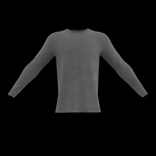 roundneck long sleeve t-shirt 3D model