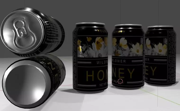 Wild Flower Honey Beer Low-poly 3D model