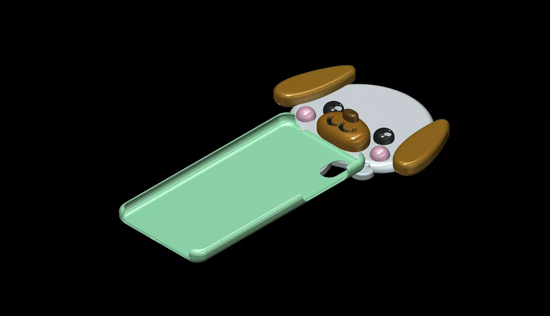 bow-wow Smartphone case 3D print model_0