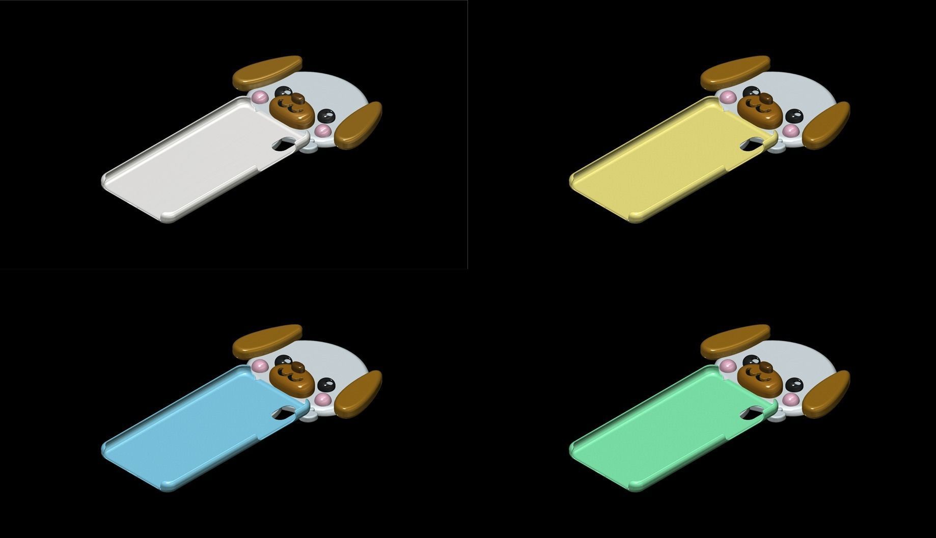 bow-wow Smartphone case 3D print model_8