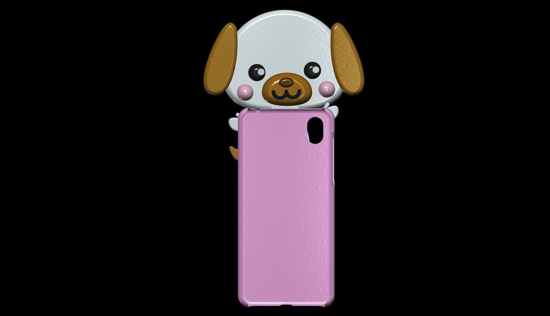 bow-wow Smartphone case 3D print model_1