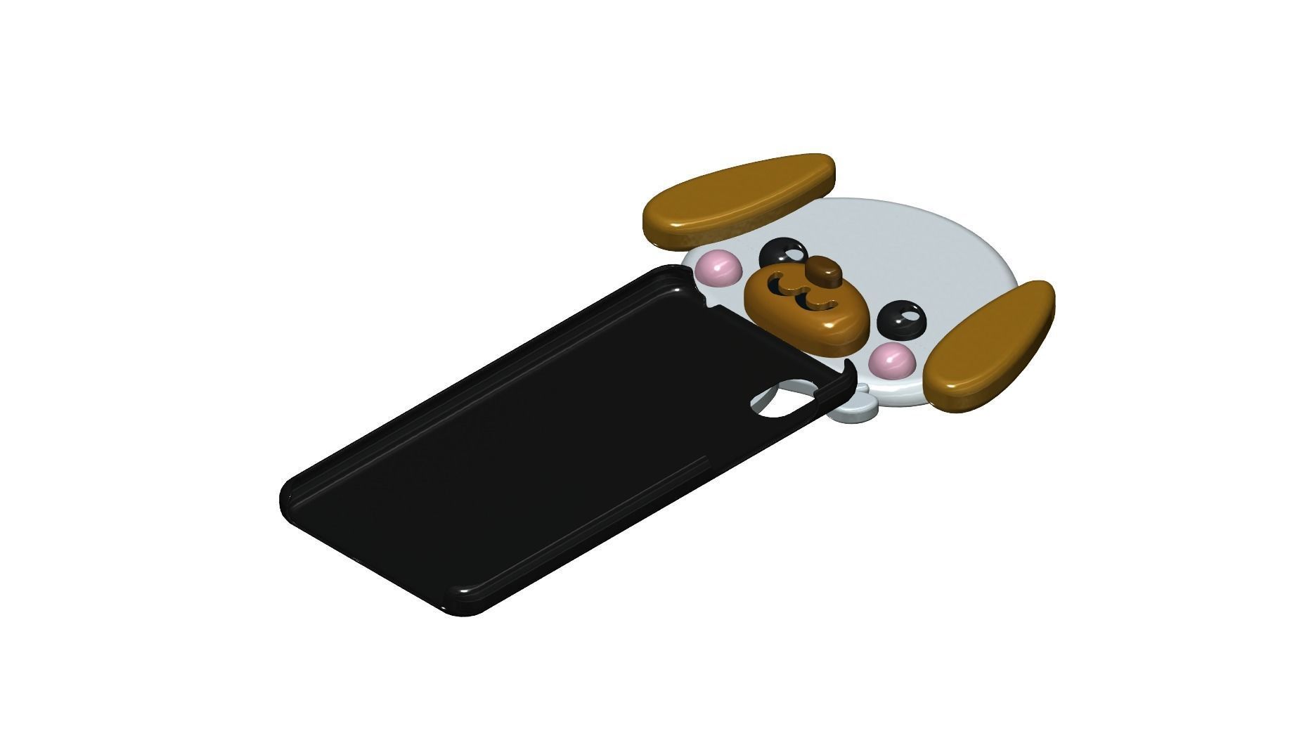 bow-wow Smartphone case 3D print model_9